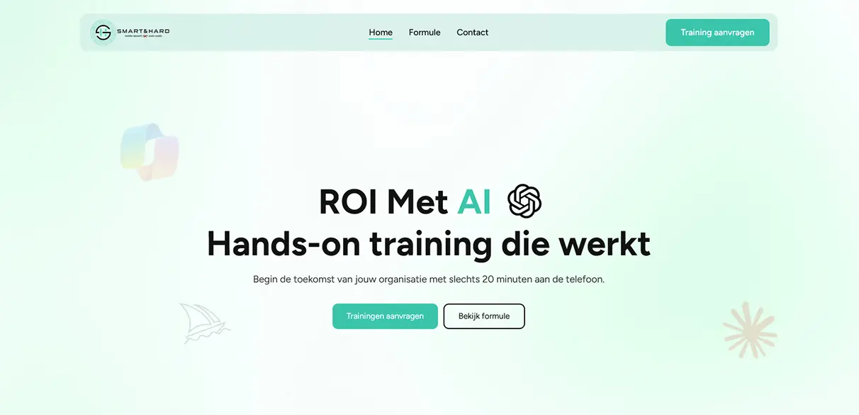 AI Training professionele website echtsimpel