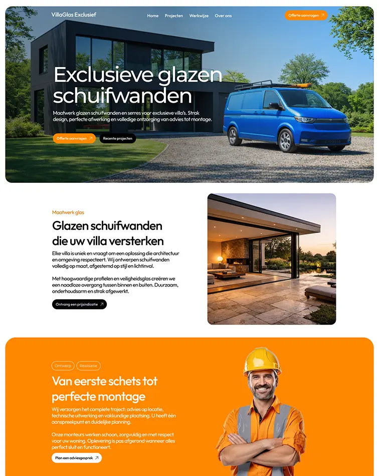 One page website laten maken