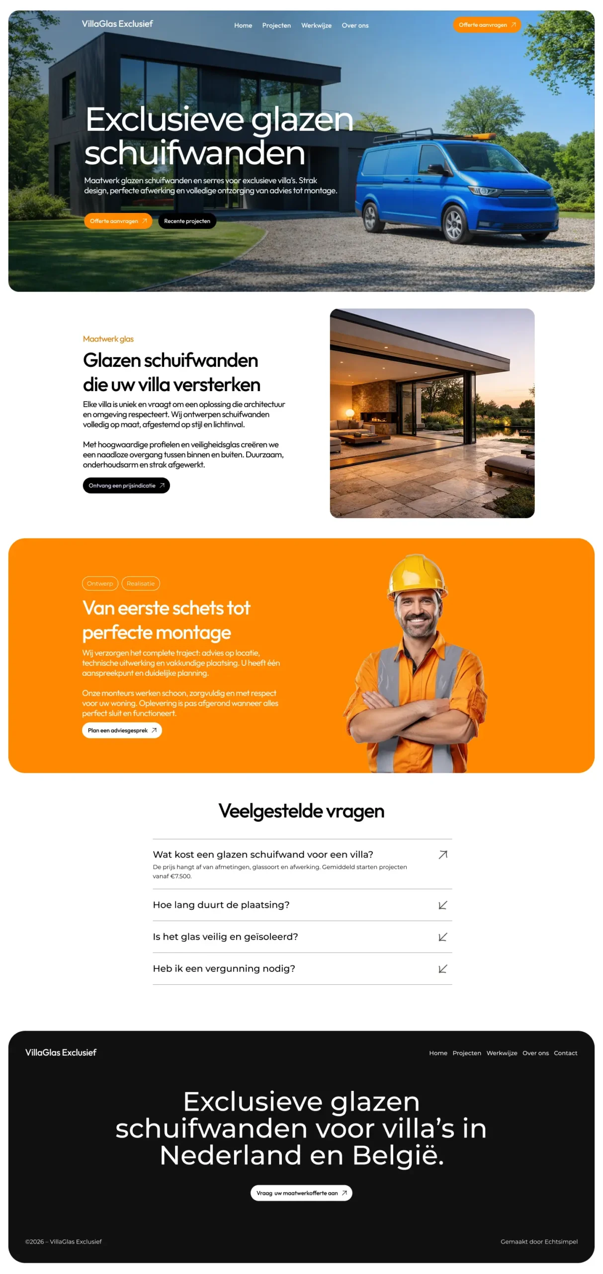 WordPress website voor glaszetters 2 hero villa glass sliding doors.jpg scaled